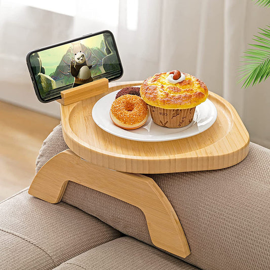 Bamboo Sofa Tray Portable Folding